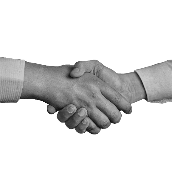ein handshake für partnerschaft und kunden