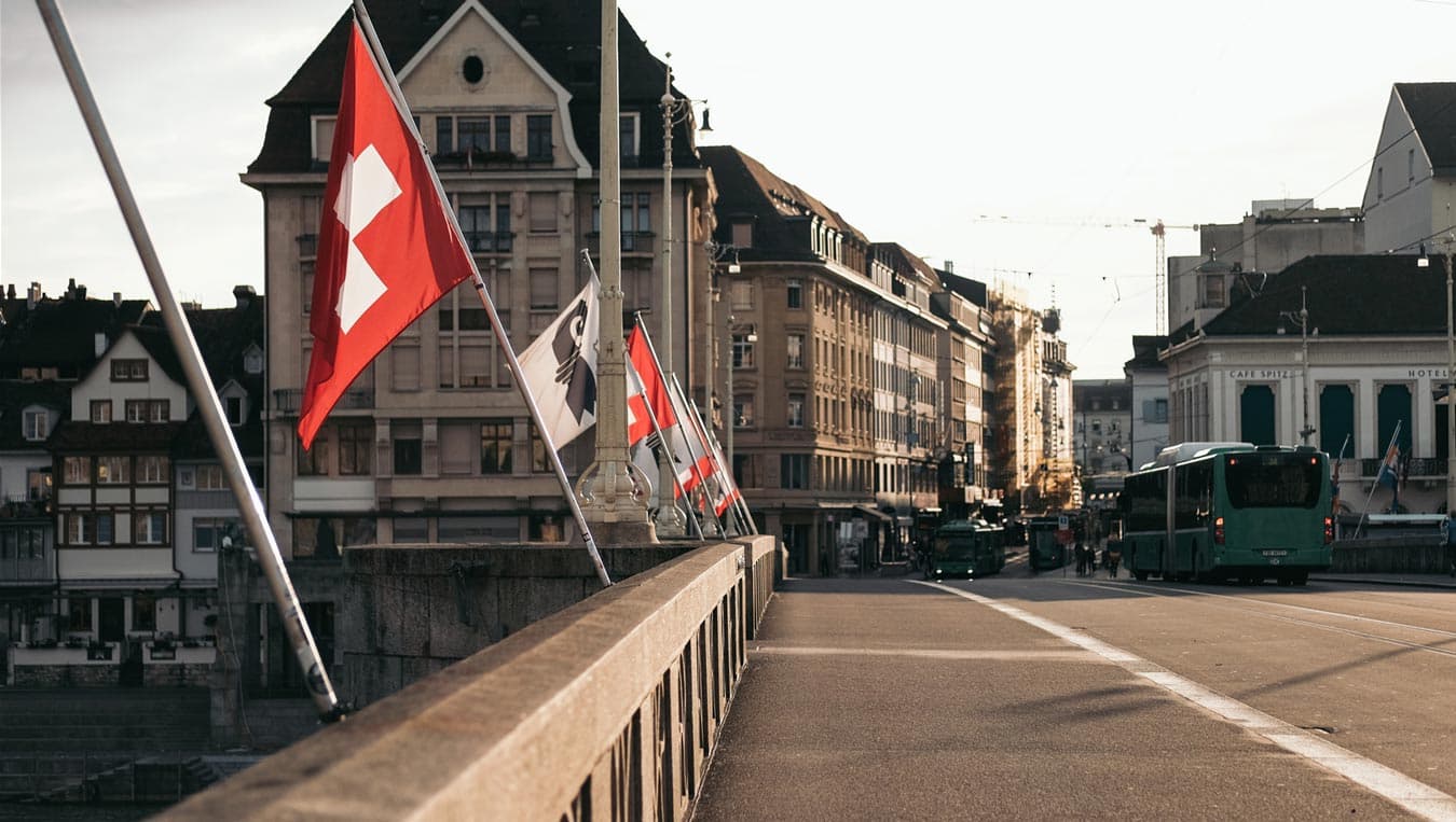 Brücke in Basel Stadt, Schweiz.