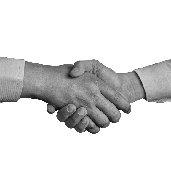 ein handshake für partnerschaft und kunden