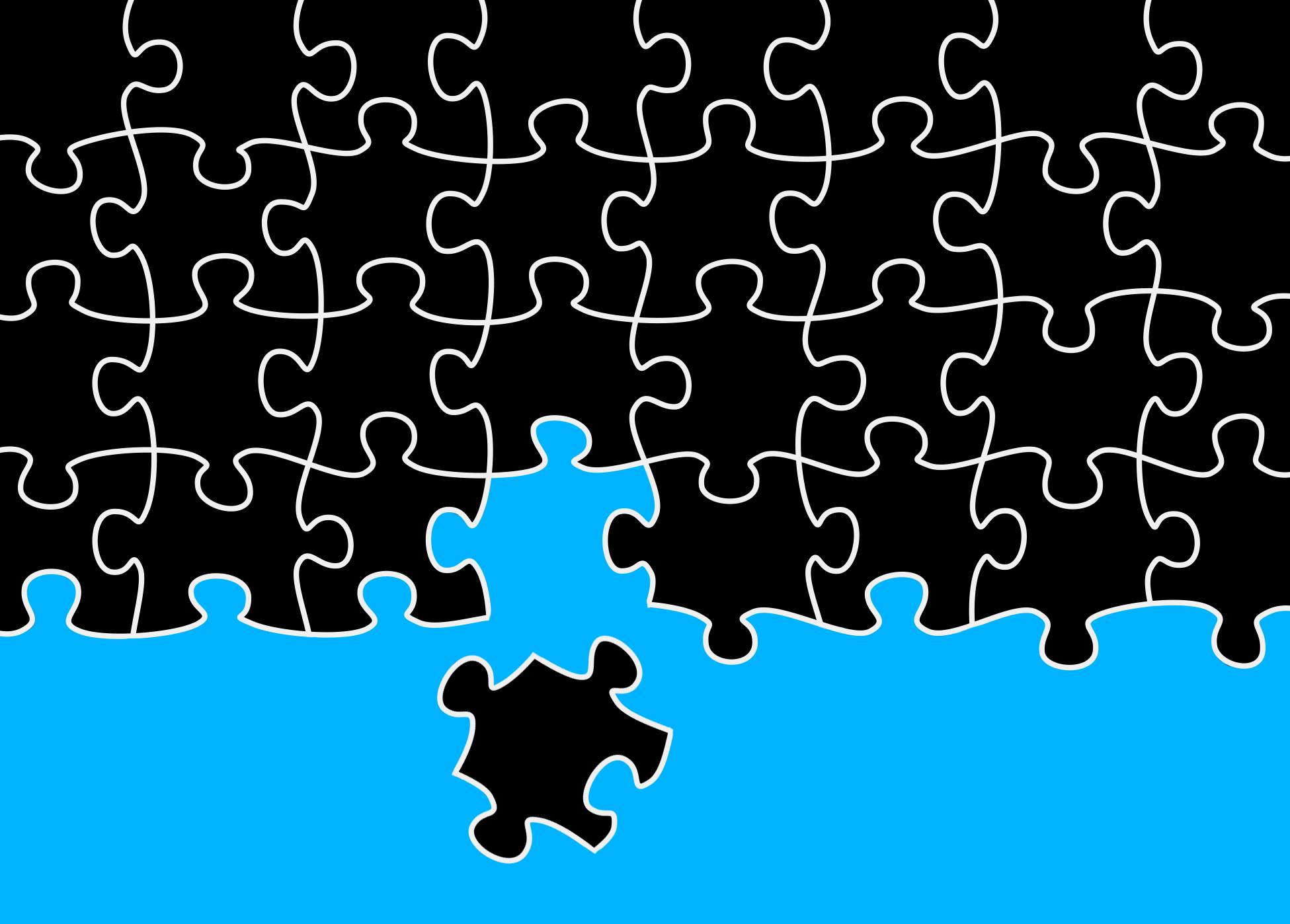 puzzle schwarz blau